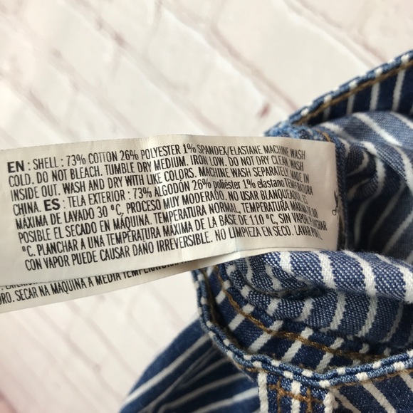 Forever 21 Striped High Waist Wide/flare Leg Jeans - Picture 13 of 13